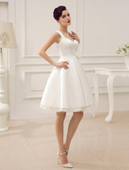 Short Wedding Dresses Satin 1950'S Vintage Bridal Queen Dress Exclusive
