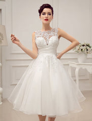 Short Wedding Dresses Vintage 1950'S Bridal Gown Backless Lace Beading Pleated Sequins Illusion Wedding Reception Dress