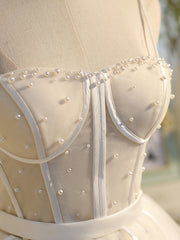 Robes de bal courtes, robes de retour formelles à lacets blancs courts