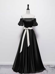 Simple Burgundy Satin Long Prom Dress Burgundy Bridesmaid Dress
