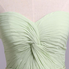 Simple Sweetheart Chiffon Prom Dress Long Pleated Sleeveless Bridesmaid Dresses