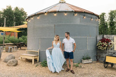 Sky Blue Chiffon Wedding Dresses for Wedding Photography VW1052
