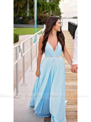 Sky Blue Chiffon Wedding Dresses for Wedding Photography VW1052