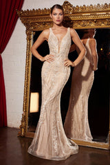 Cinderella Divine CD981 Sleeveless Formal Prom Long Dress
