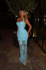 Sleeveless Lace Mermaid Prom Dress Sweetheart Evening Dress