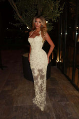 Sleeveless Lace Mermaid Prom Dress Sweetheart Evening Dress