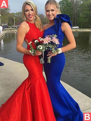 Sleeveless One-Shoulder With Ruffles Sweep/Brush Train Satin Dresses