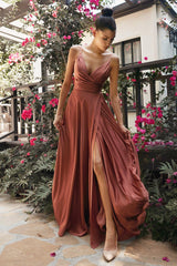 Cinderella Divine CD7485C Spaghetti Strap Long Prom Dress Plus Size