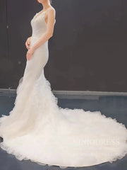 Spaghetti Straple Fully Beaded Memriad Wedding Dresses with Train VW1386