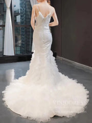 Spaghetti Straple Fully Beaded Memriad Wedding Dresses with Train VW1386