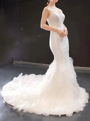 Spaghetti Straple Fully Beaded Memriad Wedding Dresses with Train VW1386