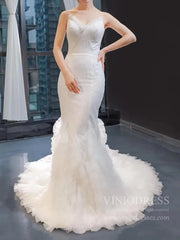 Spaghetti Straple Fully Beaded Memriad Wedding Dresses with Train VW1386