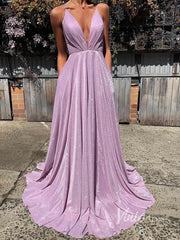 Sparkling Pink Prom Dresses with Pockets Formal Dress FD1295