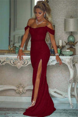 Sparkling Sequined Mermaid Prom Gown High Slit Blushing Pink Evening Dress