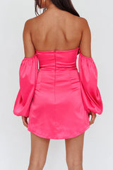 Detachable sheath/column sleeves with cute bow short Homecoming Dresses