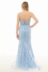 Strapless Lace Mermaid Prom Dress 2025 with Sweetheart Neck – FD5018