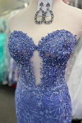 Strapless Lace Mermaid Prom Dress 2025 with Sweetheart Neck – FD5018
