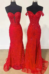 Strapless Lace Mermaid Prom Dress 2025 with Sweetheart Neck – FD5018
