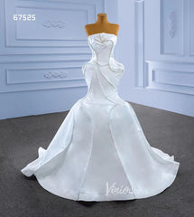 Strapless Mermaid Satin Wedding Dresses 67525