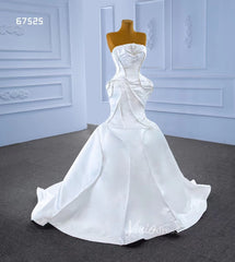 Strapless Mermaid Satin Wedding Dresses 67525