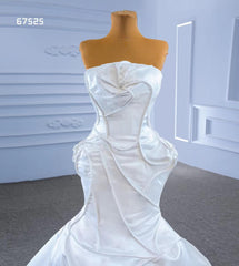 Strapless Mermaid Satin Wedding Dresses 67525