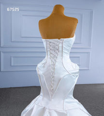 Strapless Mermaid Satin Wedding Dresses 67525