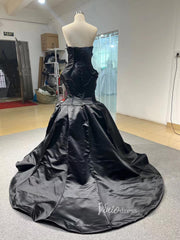 Strapless Mermaid Satin Wedding Dresses 67525