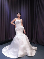 Strapless Mermaid Satin Wedding Dresses 67525