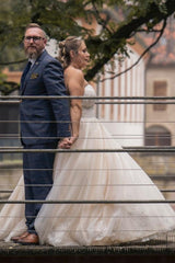 Strapless Satin Ball Gown Wedding Dress Plus Size Sweetheart with Appliques
