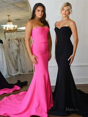 Strapless Satin Mermaid Prom Dress 2025 with Sweetheart Neck – FD5027