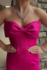 Strapless Satin Mermaid Prom Dresses 2025 with Bow – FD5058