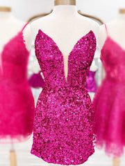 Robes de bal courtes roses rouges allongées, courtes robes de retour formelles roses rouges rouges rouges