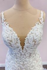 Verbluffende lange A-lijn Tule sweetheart Appliques kanten trouwjurk
