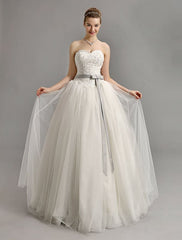 Exclusive Sweetheart Ball Gown Wedding Dress With Colored Sash