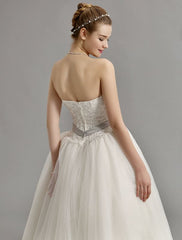 Exclusive Sweetheart Ball Gown Wedding Dress With Colored Sash