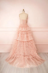 Sweetheart Black Ruffle Prom Dress Tiered Tulle Wedding Dresses FD1153