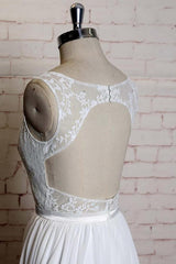 Sweetheart Lace Chiffon A-line Wedding Dress