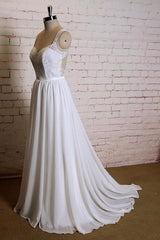 Sweetheart Lace Chiffon A-line Wedding Dress