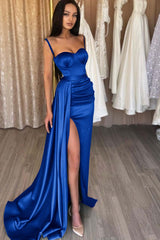 Sweetheart Mermaid Evening Dress Satin With Split