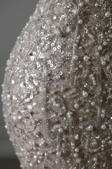 Sweetheart Sleeveless Beaded Lace Mermaid Wedding Dress
