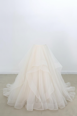 Eye-catching Appliques Tulle A-line Wedding Dress V-Neck with Appliques
