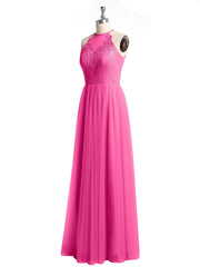 Lace Bodice and Tulle Skirt Long Dresses-Azalea
