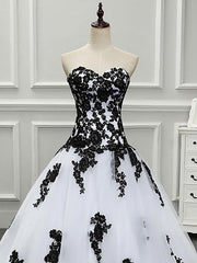 Tulle Princess Black Wedding Dresses Sleeveless Lace Court Train Bridal Dress