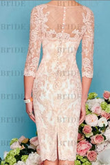 Two Piece Mermaid Mother of the Bride Dress Chiffon 3/4 Sleeves Wedding Guest Outfits