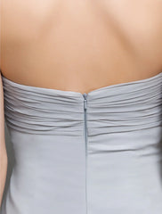 Sheath / Column Mother of the Bride Dress Wrap Included Sweetheart Floor Length Chiffon 3/4 Length Sleeve with Criss Cross Beading