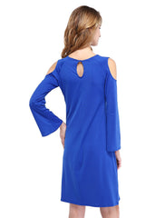 Aimishang Sheath / Column Mother of the Bride Dress Elegant Jewel Neck Knee Length Jersey Long Sleeve No with Beading