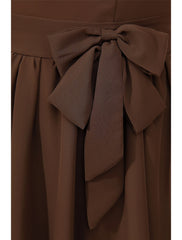 A-Line Mother of the Bride Dress Sweet Jewel Neck Knee Length Chiffon Short Sleeve with Buttons