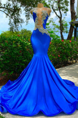 V-neck zeemeermin appliques kanten lovertjes open rug een schouder vloer lengte mouwloze prom-jurk