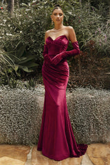 Cinderella Divine CH176 Velvet Long Formal Dress