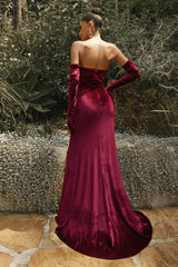Cinderella Divine CH176 Velvet Long Formal Dress